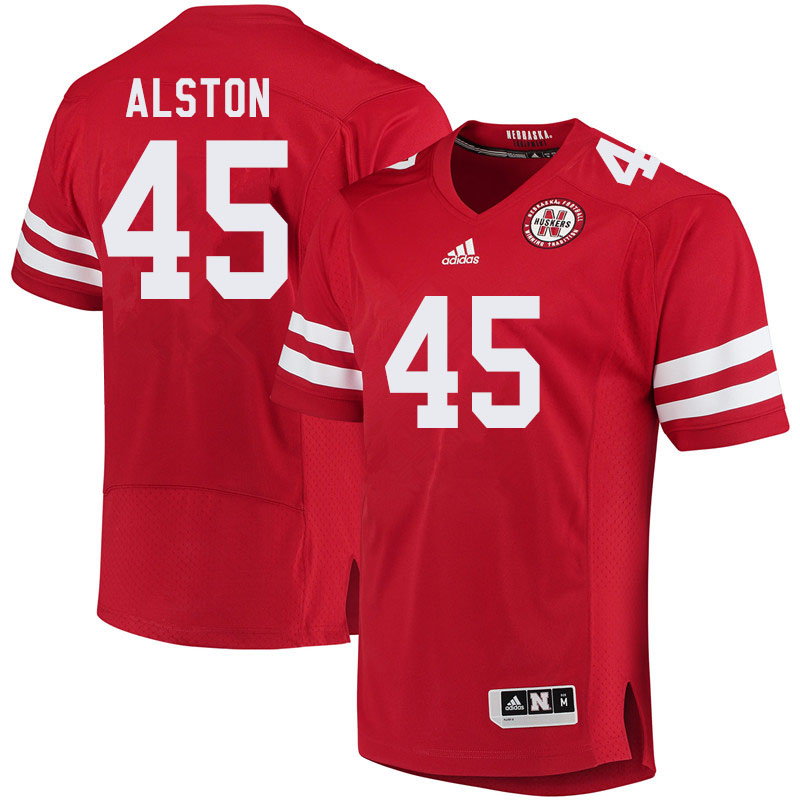 Men #45 David Alston Nebraska Cornhuskers College Football Jerseys Sale-Red - Click Image to Close